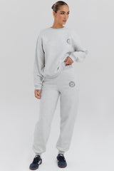 light grey marl crew neck sweatshirt